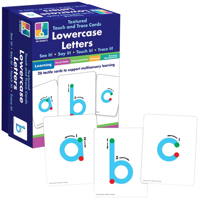 Carson Dellosa Textured Touch and Trace Letters, Lowercase