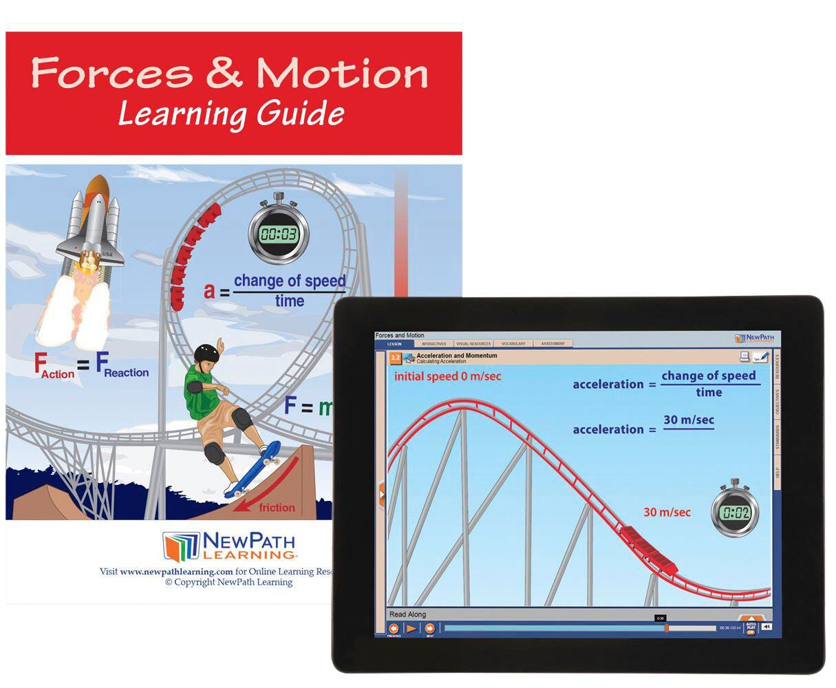 Newpath Learning Forces and Motion Student Learning Guide with Online Lesso, Item Number 2087501