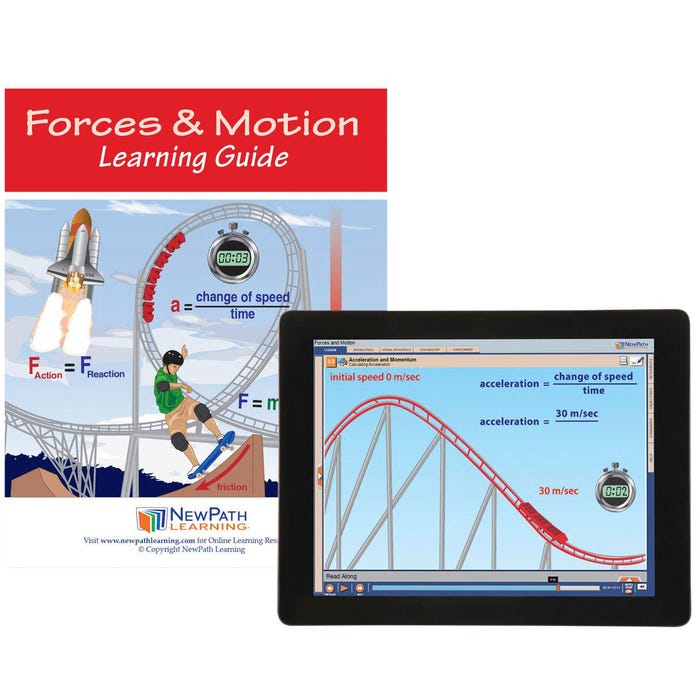Newpath Learning Forces and Motion Student Learning Guide with Online Lesso, Item Number 2087501