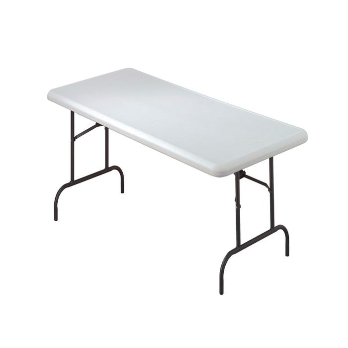 Iceberg Indestructible Classic Folding Table, Platinum Granite Top, Gray Frame