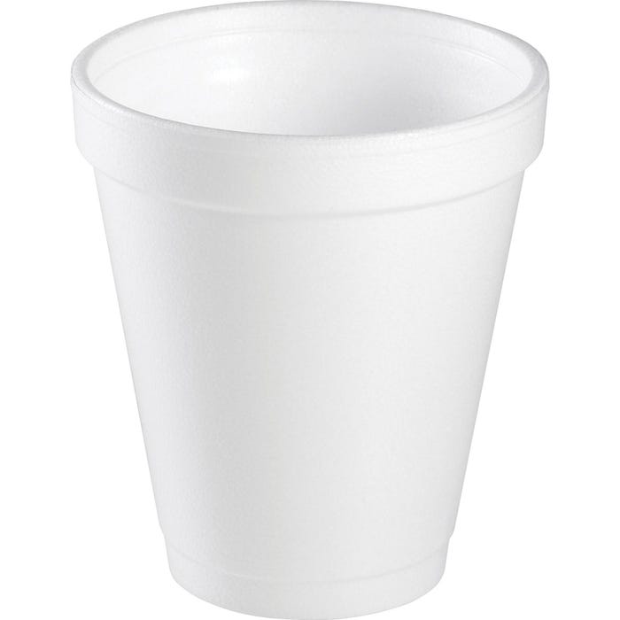 Dart Insulated Cup, 6 oz, Styrofoam, White, Carton of 1000