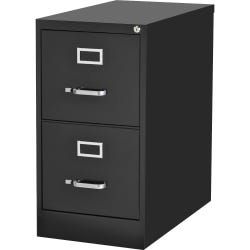 Lorell Commercial-grade Vertical File, 2-Drawer, Letter, 15 x 22 x 28-3/8 Inches, Black