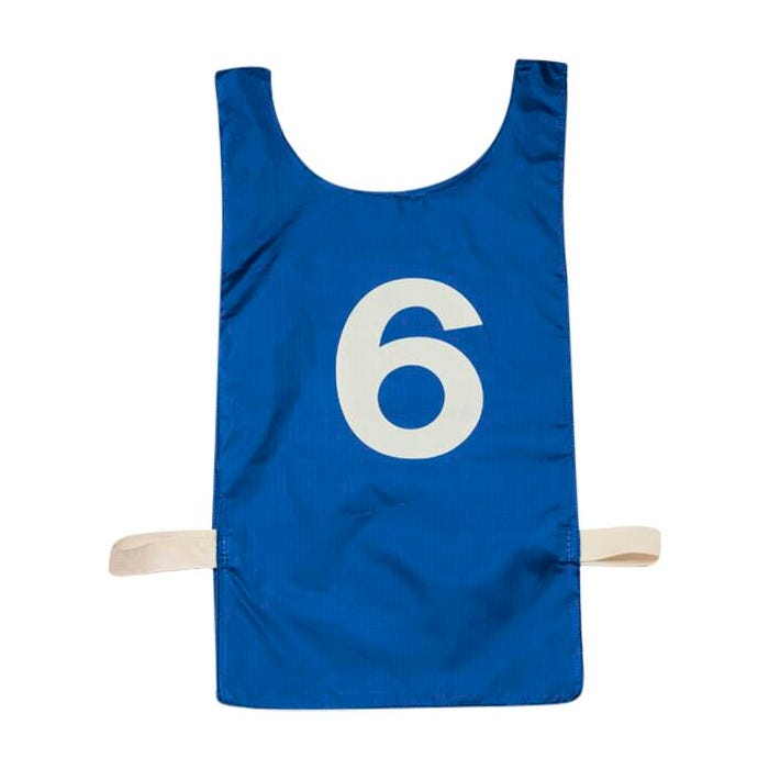 Champion Sports Numbered Heavyweight Nylon Pinnies, Youth, Blue, Set of 12