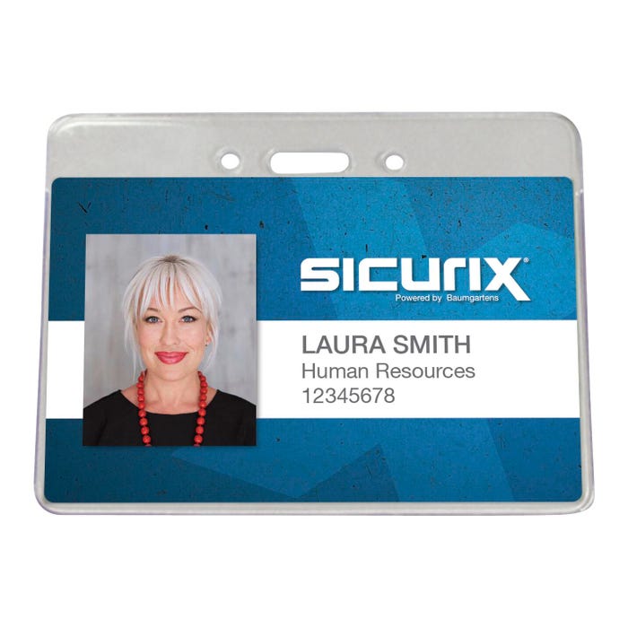 Baumgartens Sicurix Horizontal Proximity Badge Holder, 3-1/2 X 2-3/8 in, Vinyl, Pack of 50