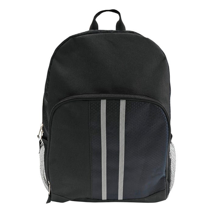 Elementary Style Backpack with Front Buckle Design, Black