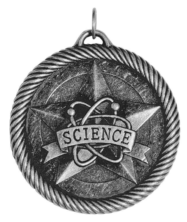 Hammond & Stephens Multi-Level Dovetail/Science Value Medal, 2 in, Solid Die Cast, Gold 1358407