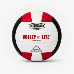 Tachikara® SVMN Volley-Lite® Volleyball, Scarlet/White/Black