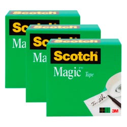 Scotch 810 Magic Tape Refills, 1 x 2592 Inches, 3 Inch Core, Matte, Pack of 3