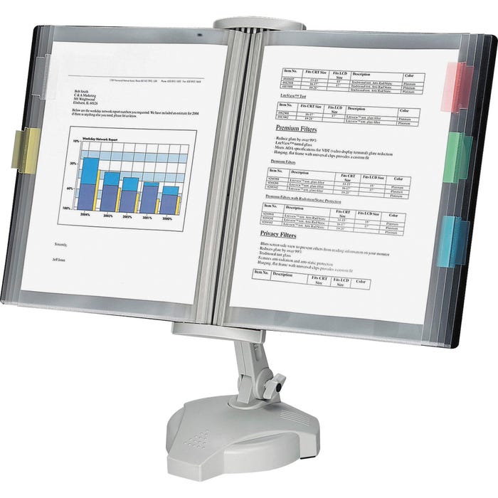 Fellowes Desktop Reference Rack, 21-1/8 X 7-1/8 X 18-5/8 in, Plastic