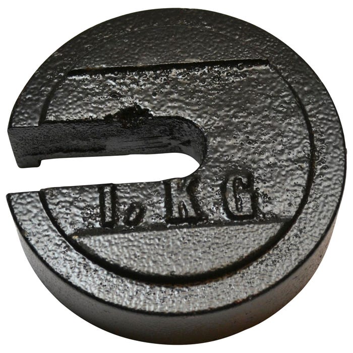 Eisco Labs Slotted Weight, Cast Iron, 1 Kilogram
