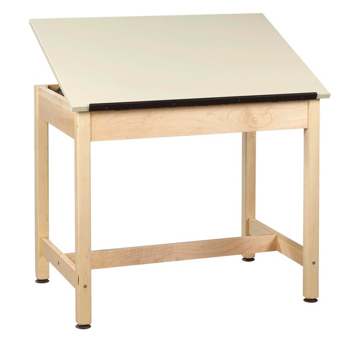 Diversified Woodcrafts Drafting Table, 42 x 30 x 39-3/4 Inches, Almond Colored Plastic Laminate Top