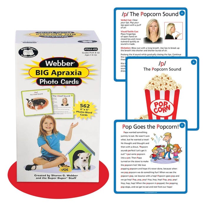Super Duper Publications Webber BIG Apraxia Photo Cards, 564 Cards
