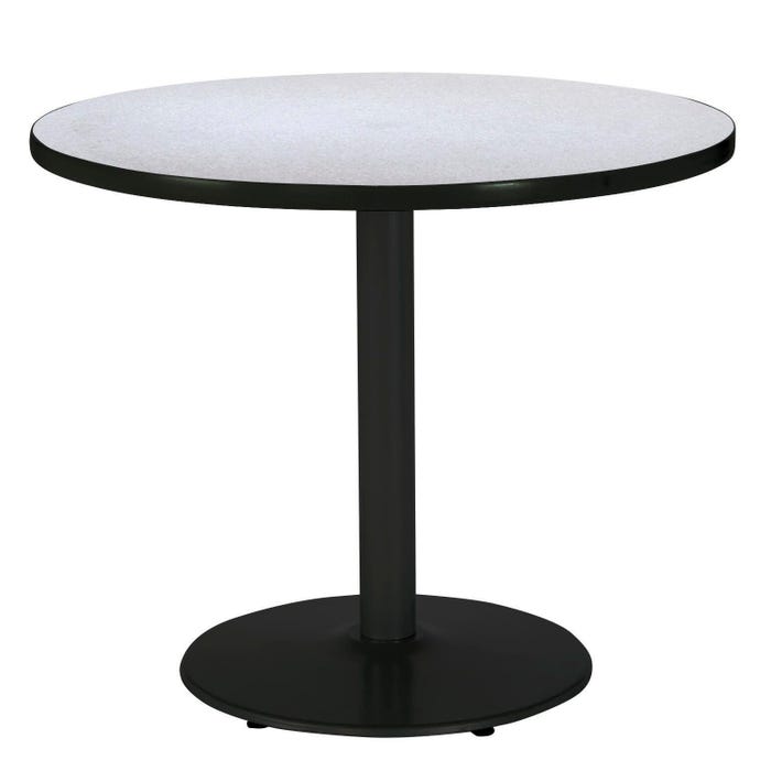 KFI Seating Round Cafe Pedestal Table, Round Base