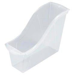 Storex Interlocking Book Bin, Small, 11-3/4 x 4-1/2 x 8-1/2 Inches, Translucent