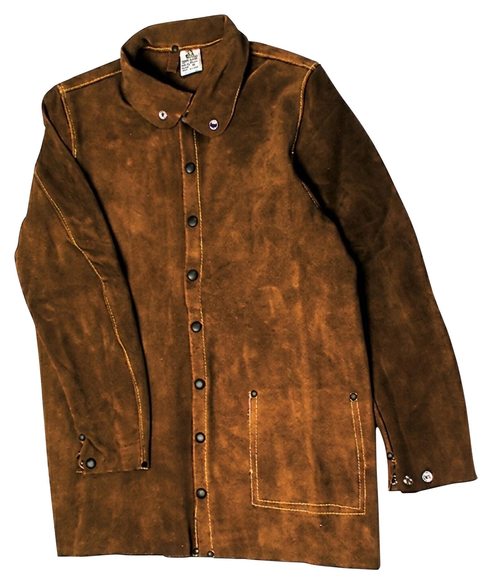 Steiner Enterprises Inc Welding Jacket, XL, 30 in L, 48 - 50 in, Split Cowhide Leather