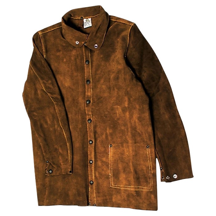 Steiner Enterprises Inc Welding Jacket, XL, 30 in L, 48 - 50 in, Split Cowhide Leather