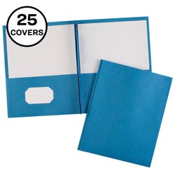 Avery 2-Pocket Textured Folders with Fastener, 8-1/2 x 11 Inches, Light Blue, Pack of 25 2149661