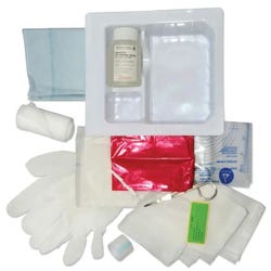 Pocket Nurse Primary Dressing Change Tray with Saline Solution and Stretch Gauze Dressing
