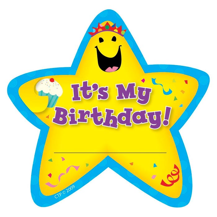 Creative Teaching Press It's My Birthday! Star Badges