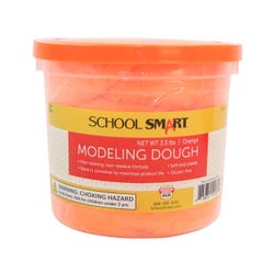 School Smart Gluten-Free Modeling Dough, 3-1/3 Pound Tub, Orange 2148173