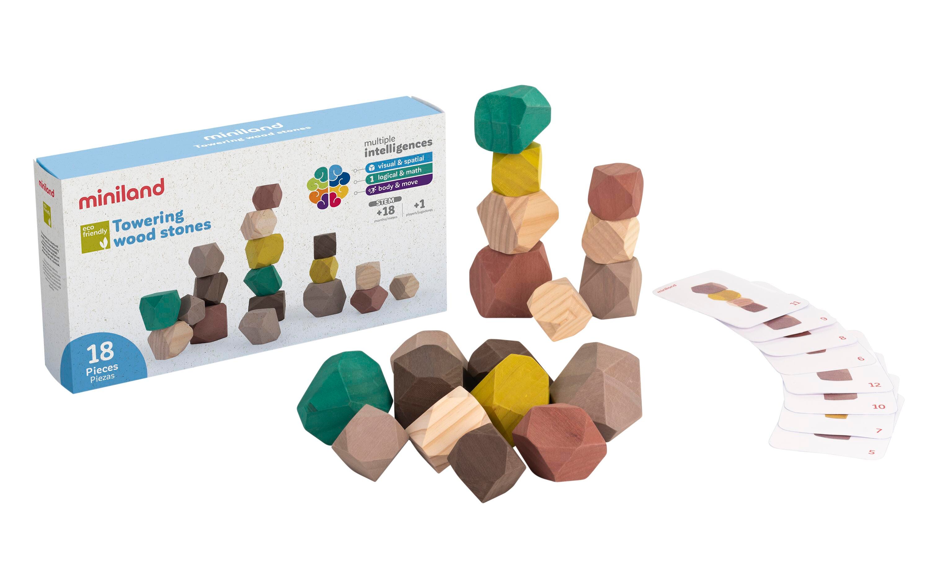 Image for Miniland Eco Towering Wood Stones from School Specialty