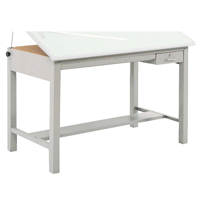 Safco Precision Base, 56-1/2 in W X 30-1/2 in D X 35-1/2 in H, Steel, Gray, for Use with Drafting Table