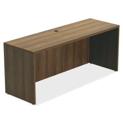 Lorell Chateau Series Walnut Laminate Desking, Top 1-1/2 Inch, Credenza 59 x 23-5/8 x 30 Inches, Walnut