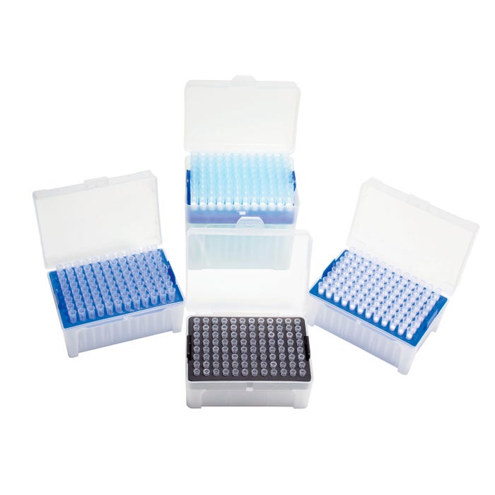 United Scientific Universal Low Retention Pipette Tips with Filter, Racked, Sterile, 10 Milliliters