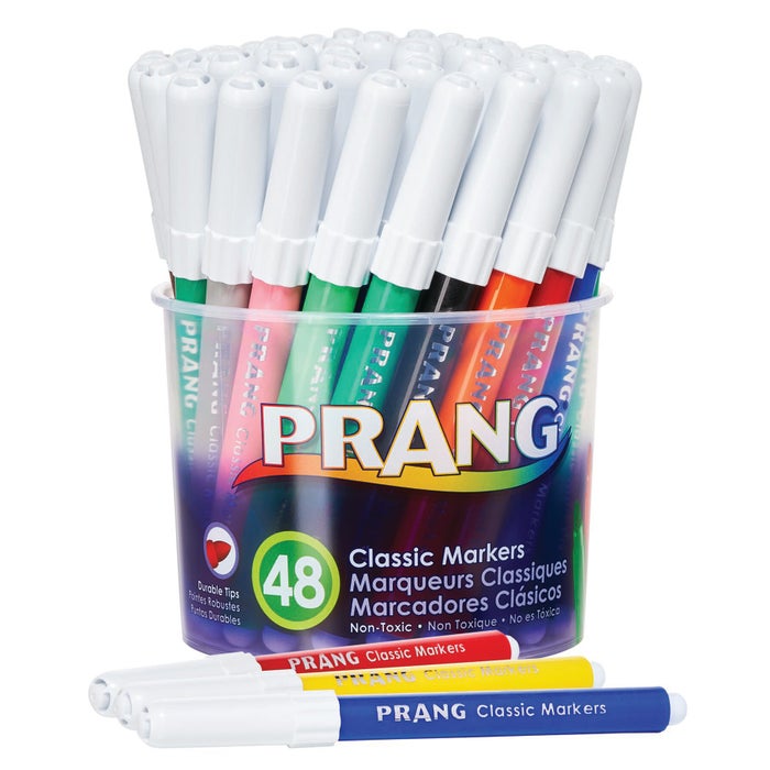 Prang Classic Art Markers, Bullet Tip, Assorted Colors, Set of 48