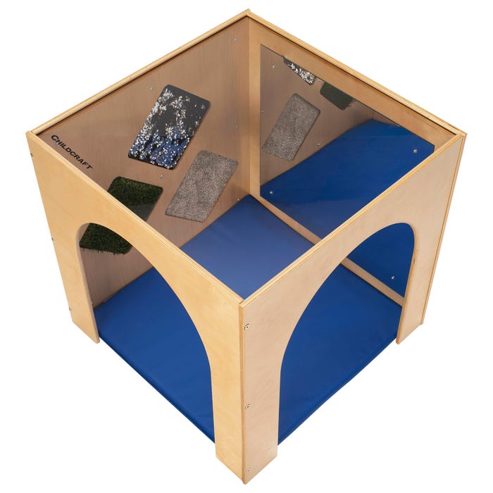 Childcraft Sensory Cube with Cushion, Clear Top, 29-1/2 x 29-1/2 x 29-1/2 Inches