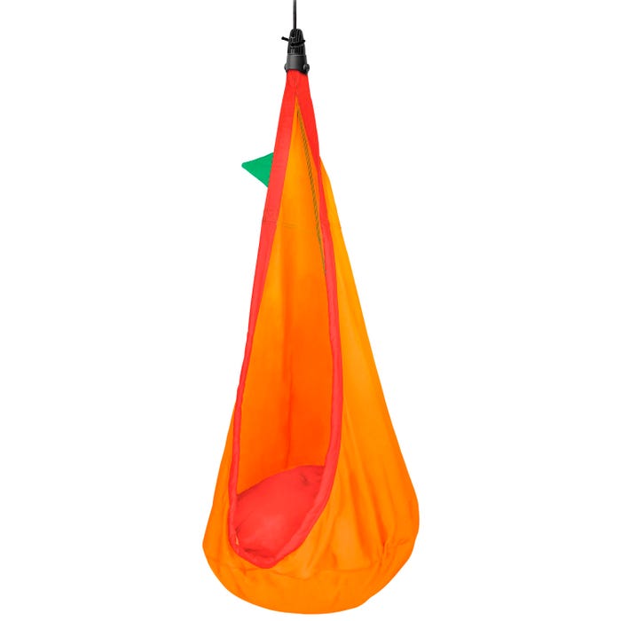 LA SIESTA Joki Organic Cotton Kids Hanging Nest, 28 x 58 Inches, Orange