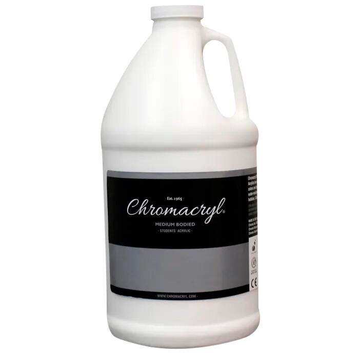 Chromacryl Students' Acrylics, Block Out White, Half Gallon
