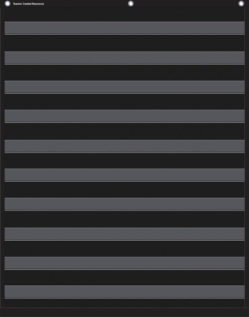 Teacher Created Resources Black 10 Pocket Chart, 34 x 44 Inches 1570379