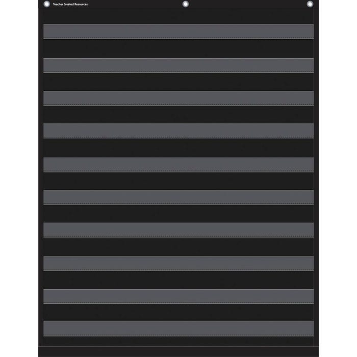 Teacher Created Resources Black 10 Pocket Chart, 34 x 44 Inches