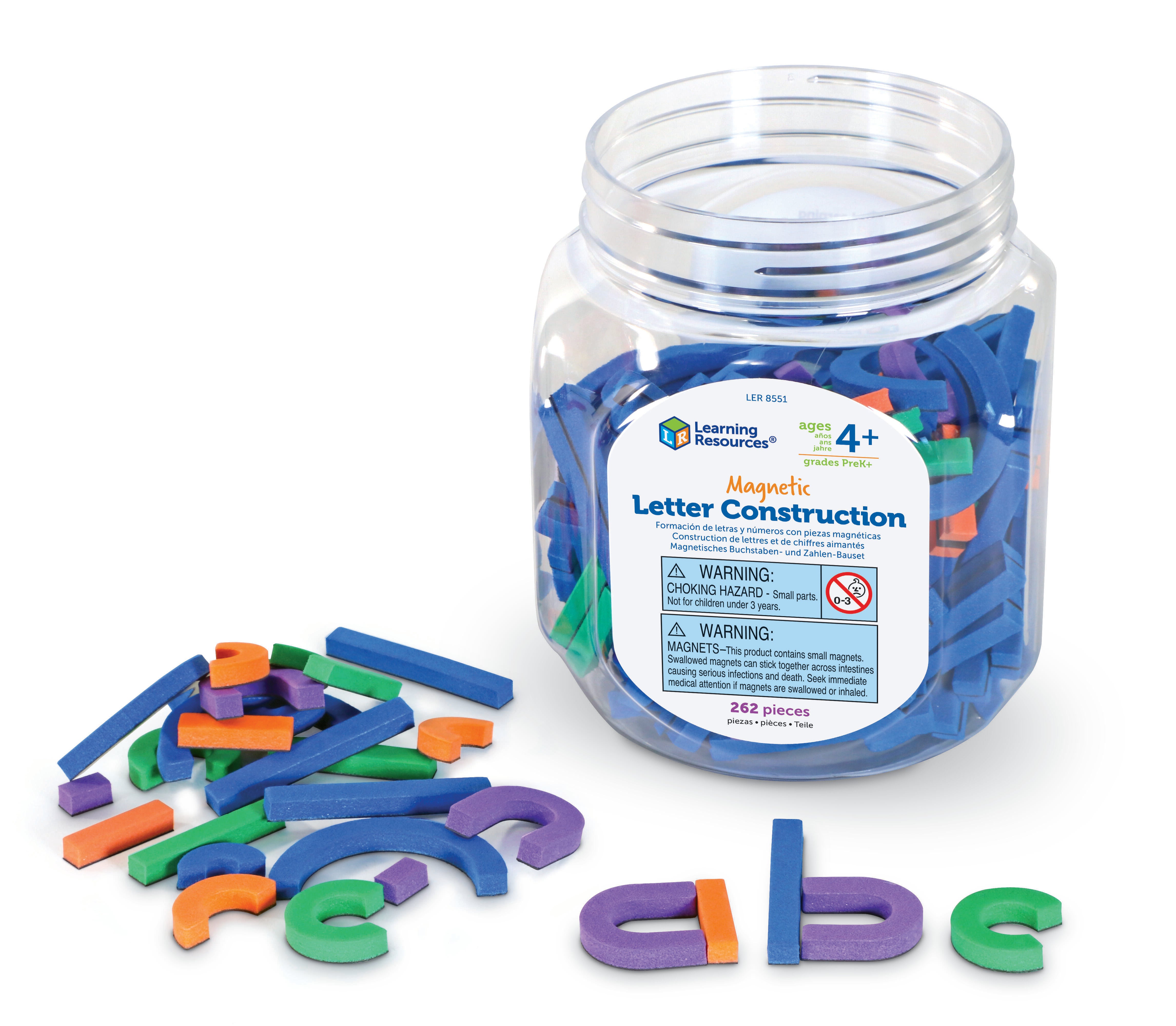 Learning Resources Magnetic Letter Construction, 262 Pieces 1465345