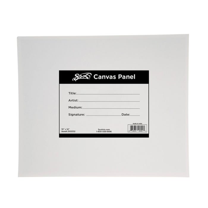 Sax Genuine Canvas Panel, 10 x 14 Inches, White