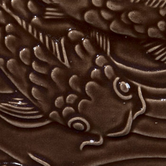 AMACO Low Fire Gloss Glaze, LG-30 Chocolate Brown, Translucent, Pint