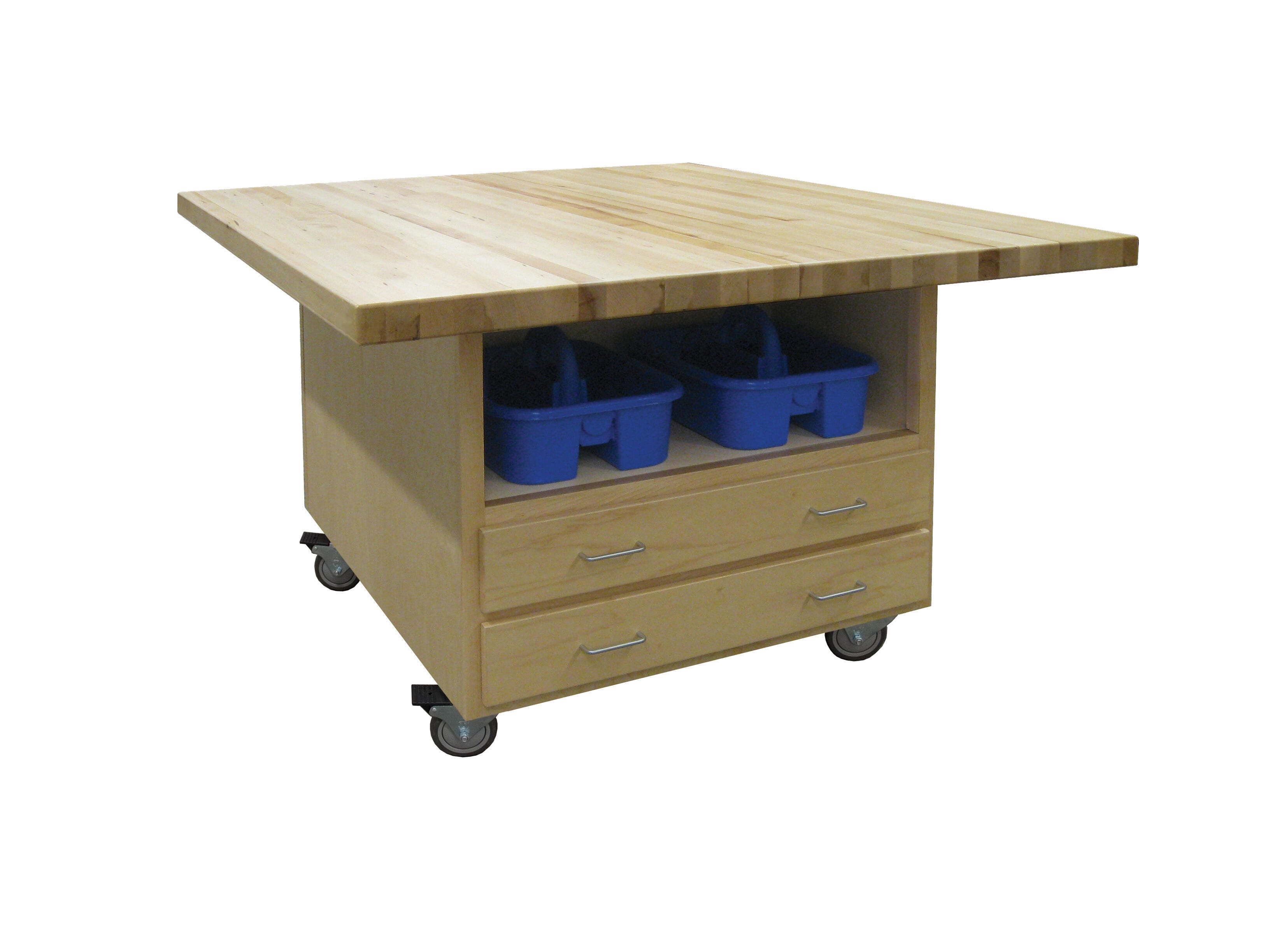 Hann Crafts and Project Workstation, 64 x 54 x 34-1/4 Inches, Hard Maple, Casters 2141894