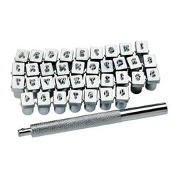 ReaLeather Alphabet and Number Leather Stamps, Set of 36