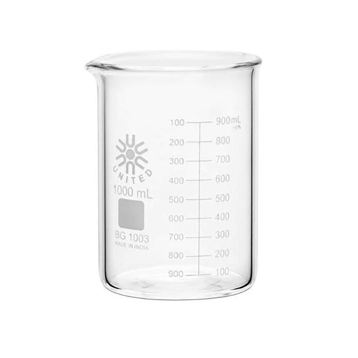 United Scientific Beakers, Low Form, Heavy Duty, 1000ml