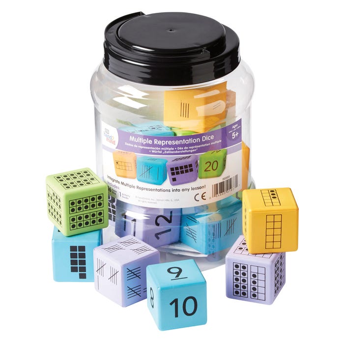 hand2mind Multiple Representation Foam Dice, Grades K to 2