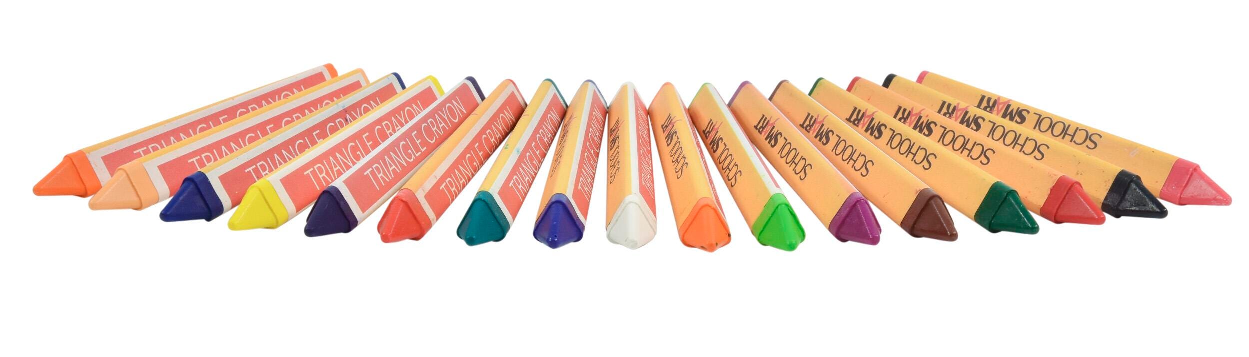 Image for School Smart Triangular Crayons, Assorted Colors, Set of 224 from School Specialty