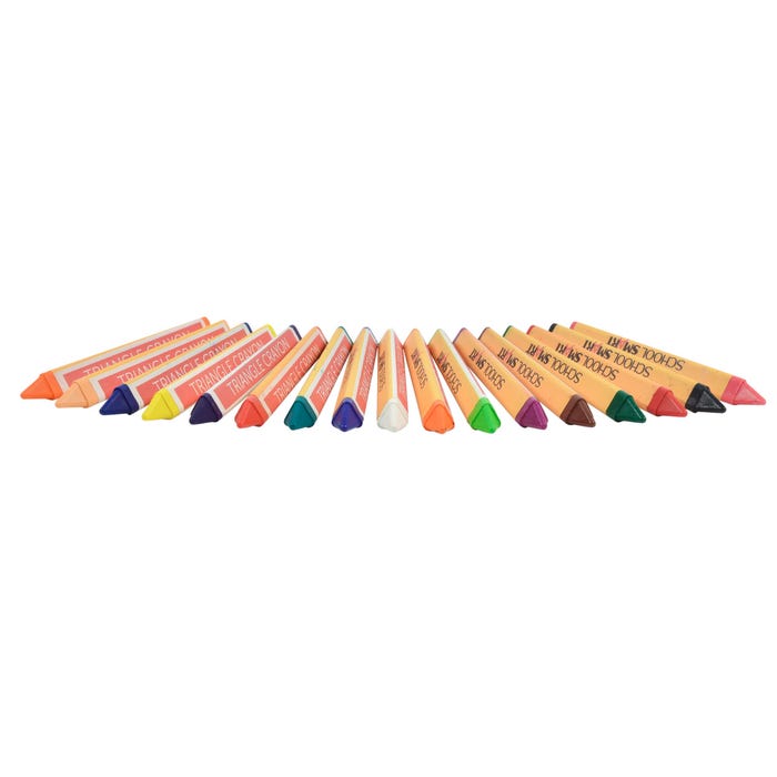 School Smart Triangular Crayons, Assorted Colors, Set of 224