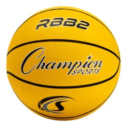 Champion Sports Rubber Basketball, Youth, Size 5, Yellow