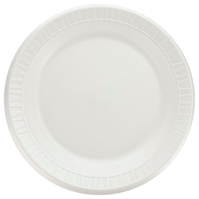 Dart Classic Dinnerware Plates -- Foam Dinnerware Plates, Med Weight, 9", 125/PK, WE