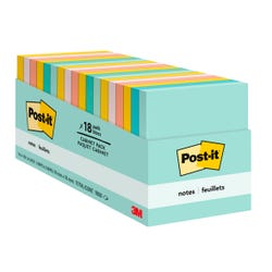 Image for Post-it Notes Cabinet Pack, 3 x 3 Inches, Beachside Cafe, 18 Pads per Pack, 100 Sheets per Pad from School Specialty