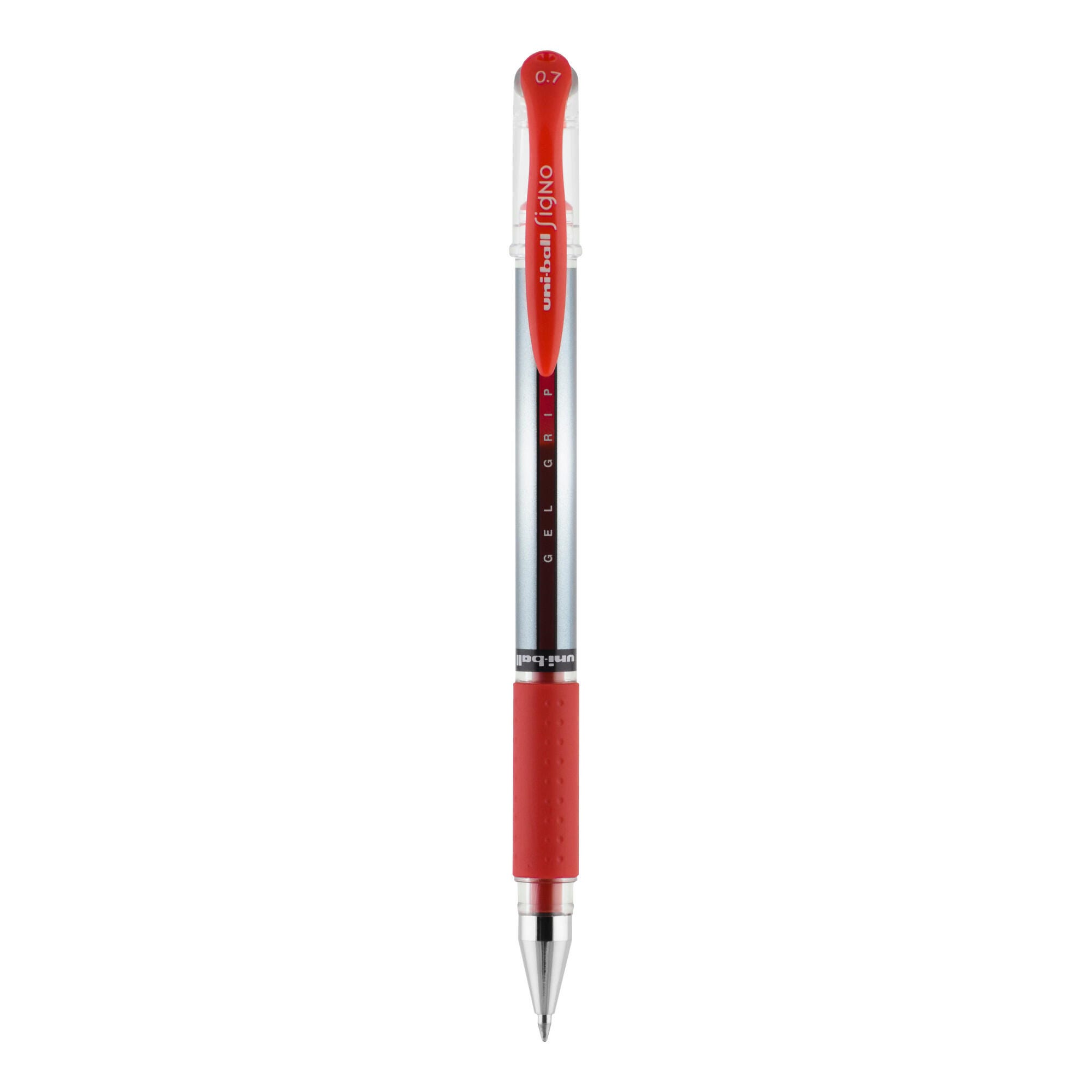 uniball Comfort Grip Stick Gel Pen, 0.7 mm Medium Tip, Red 027632