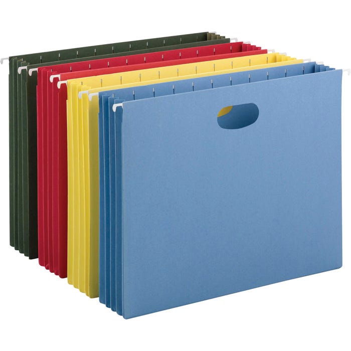 Smead Hanging File Pocket, Letter Size, 3-1/2 Inch Expansion, Assorted Colors, Set of 4