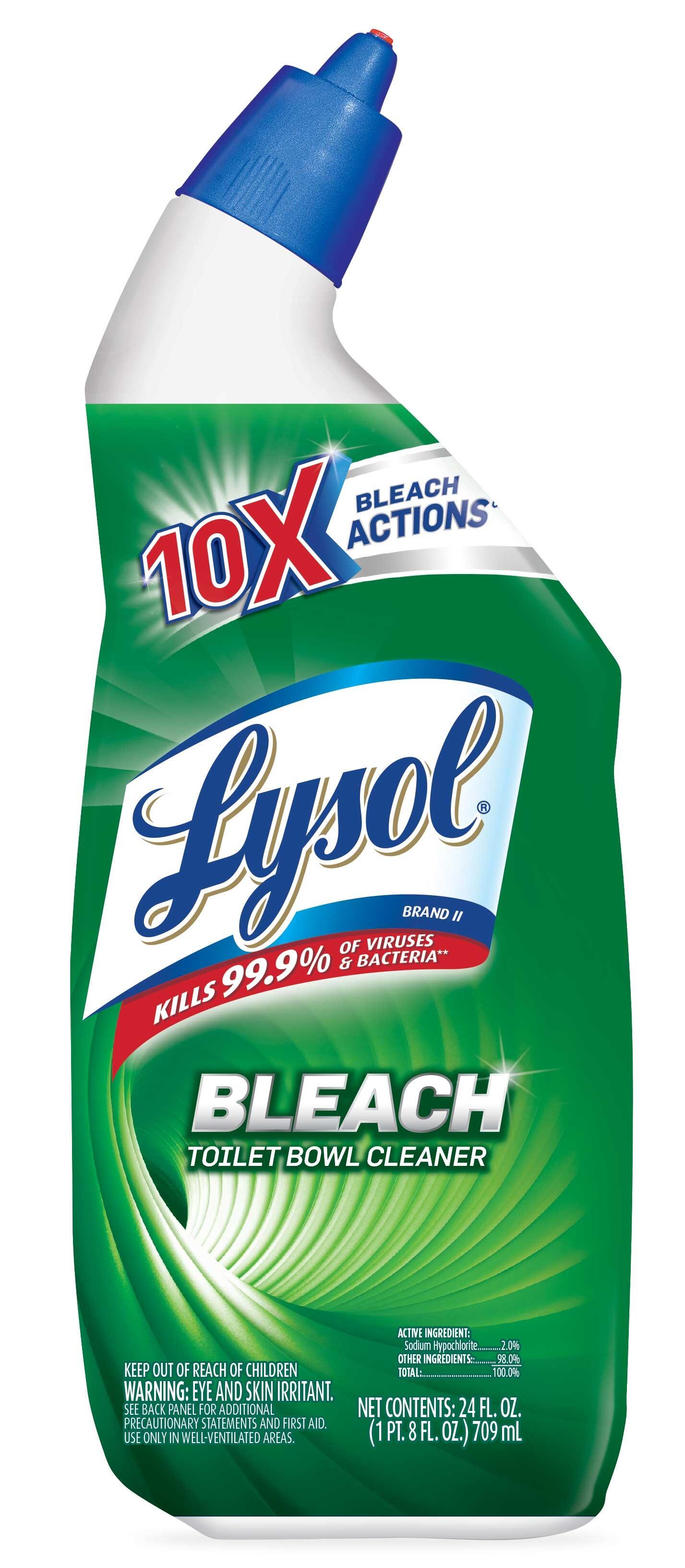 Lysol Toilet Bowl Cleaner with Bleach, 24 Ounce, Pack of 9 2214951