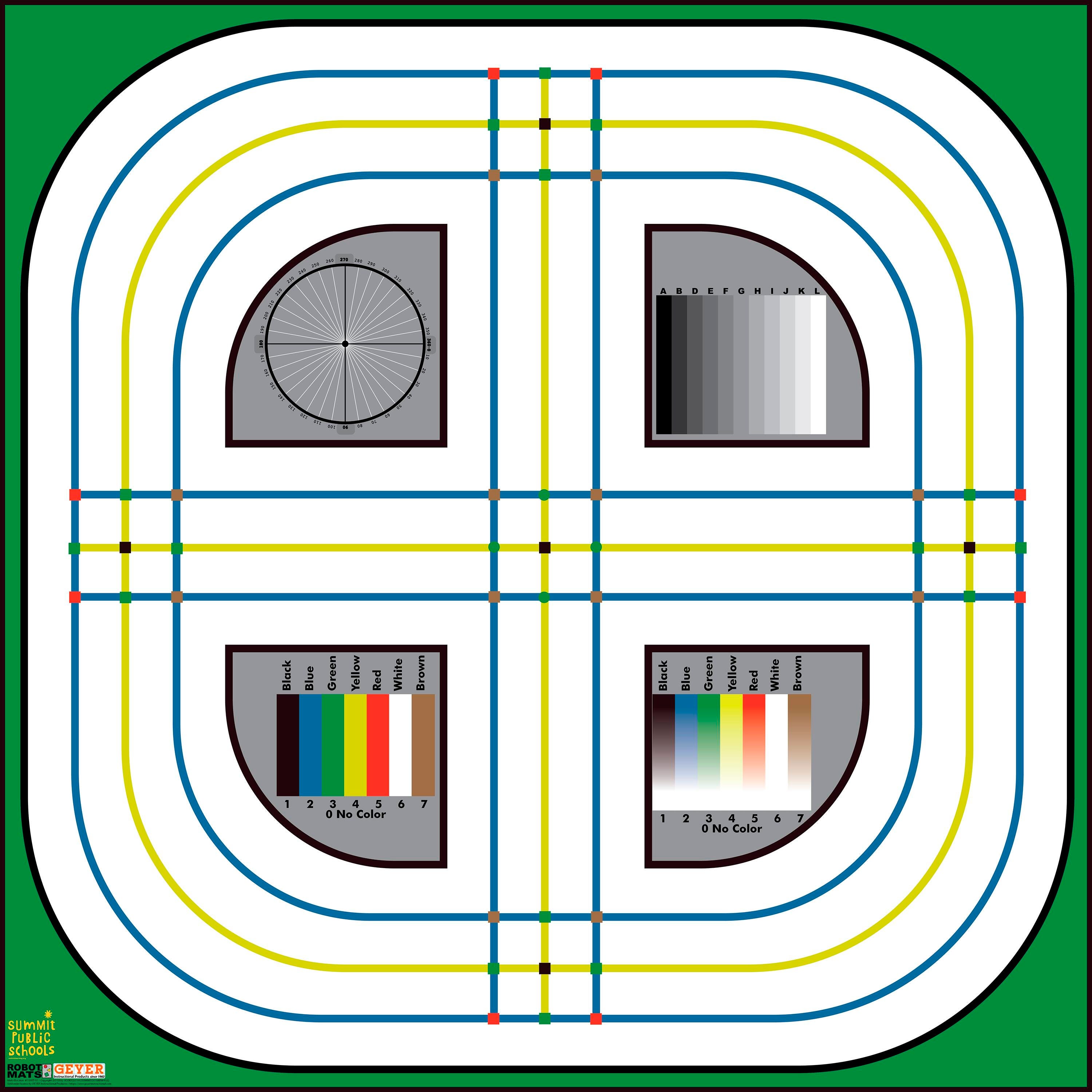 Geyer Instructional Multi-Bot Giant Course Challenge Mat, 89-1/2 x 95-3/4 inches 2024757